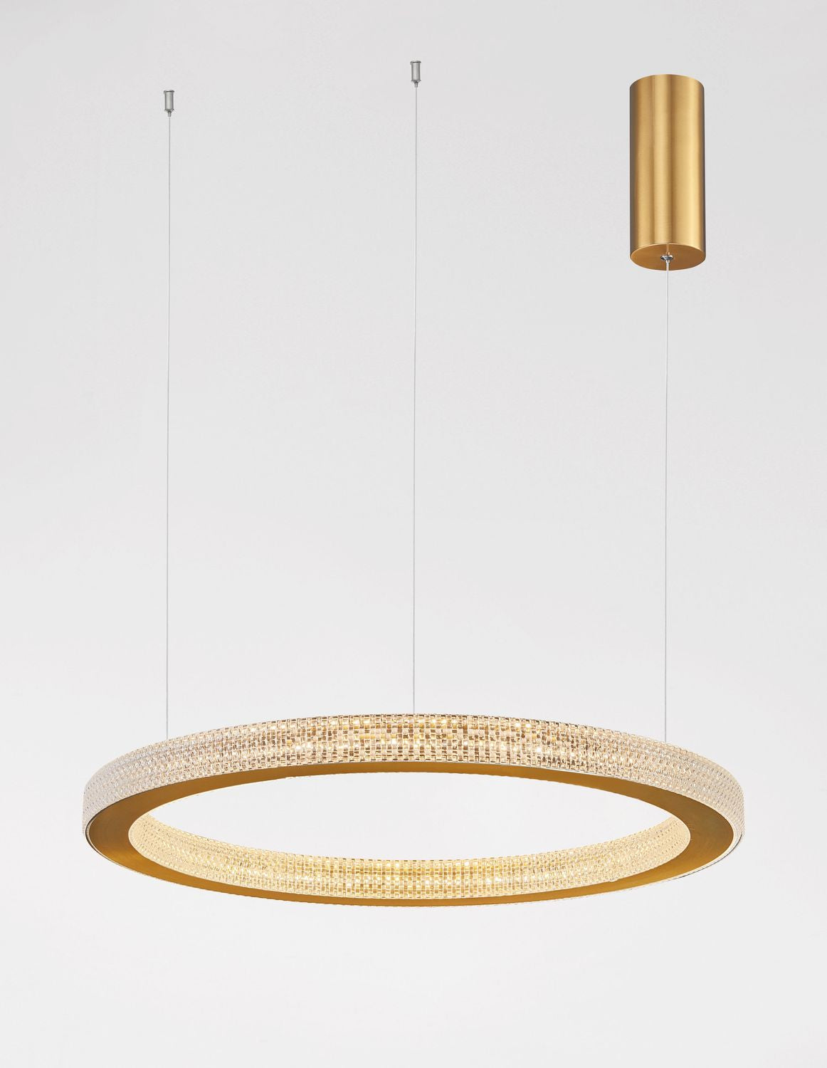 Nova Luce Pendelleuchte Hängeleuchte FIORE LED Gold Warmweiß dimmbar 60 cm 60 W - 5212017424136