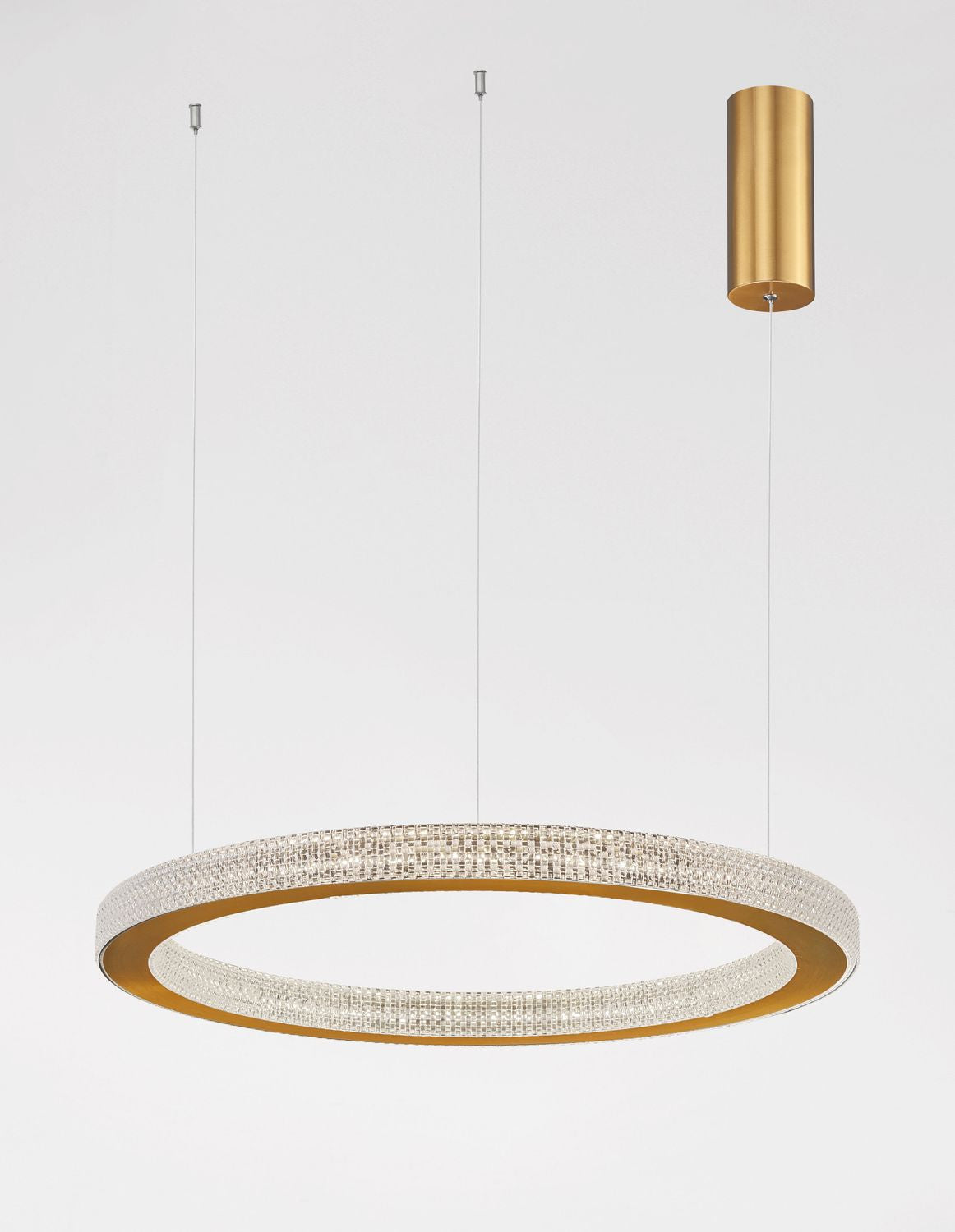 Nova Luce Pendelleuchte Hängeleuchte FIORE LED Gold Warmweiß dimmbar 60 cm 60 W - 5212017424136