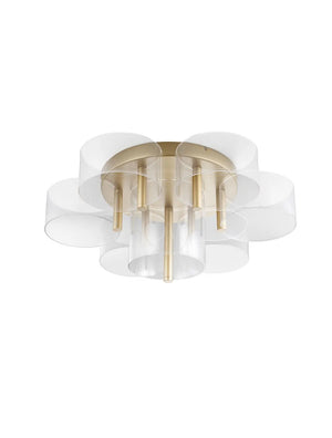 B-Ware Nova Luce Deckenleuchte Deckenlampe Led Gatlin Messing Gold Dimmbar Warmweiß 41 W