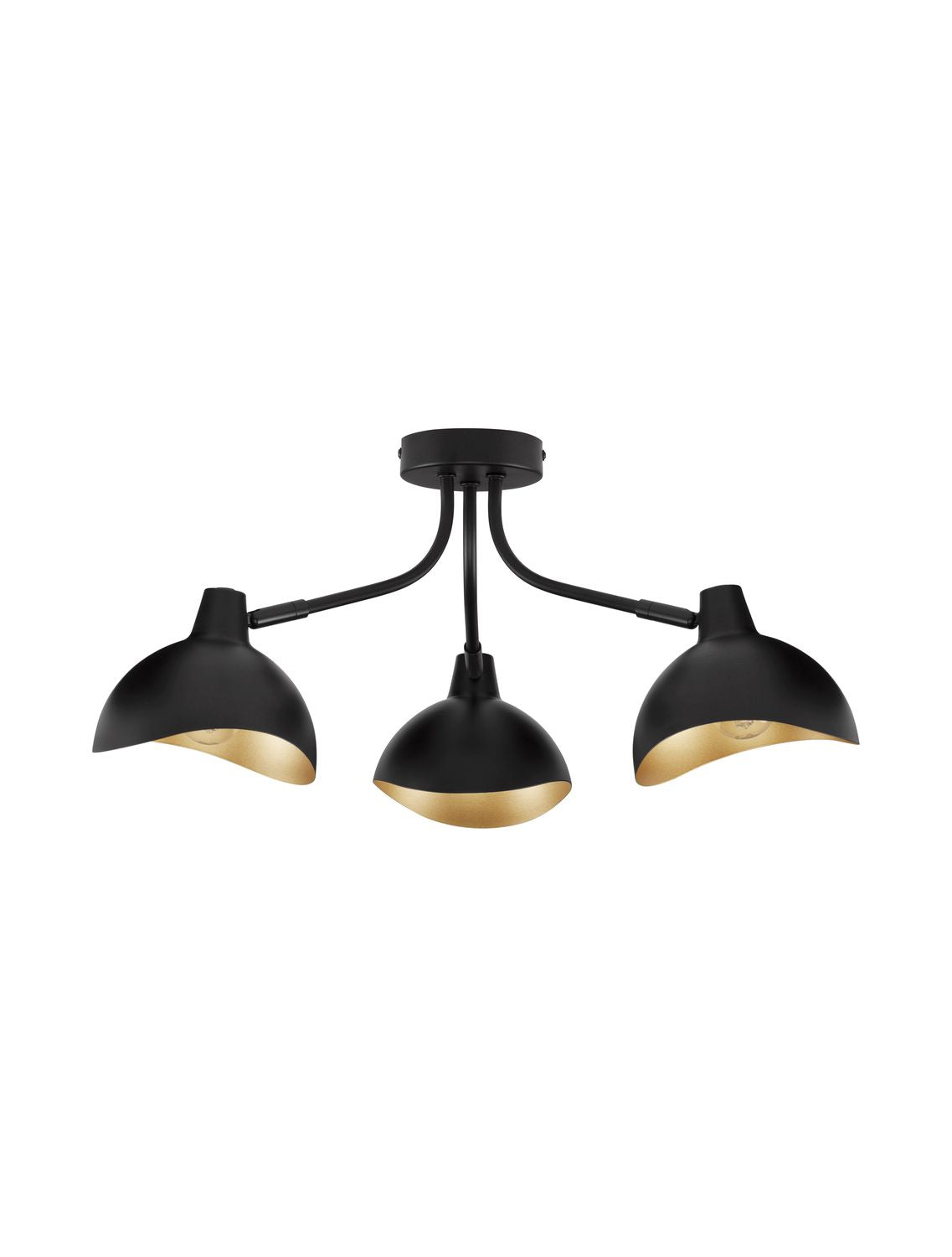 Nova Luce Deckenleuchte Deckenlampe GETI E14 LED 3flammig Schwarz dimmbar Metall - 5212017436399