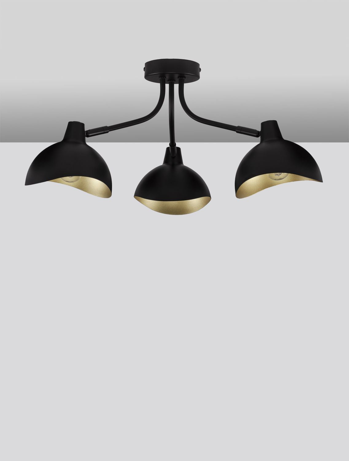 Nova Luce Deckenleuchte Deckenlampe GETI E14 LED 3flammig Schwarz dimmbar Metall - 5212017436399