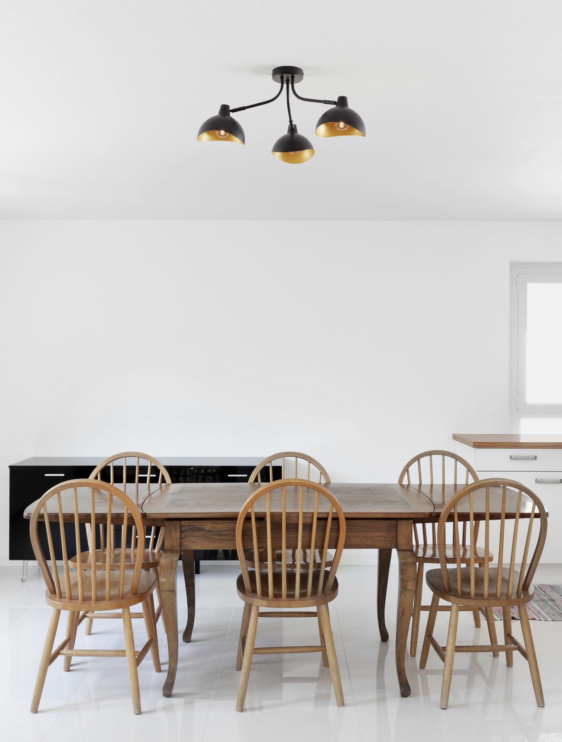 Nova Luce Deckenleuchte Deckenlampe GETI E14 LED 3flammig Schwarz dimmbar Metall - 5212017436399