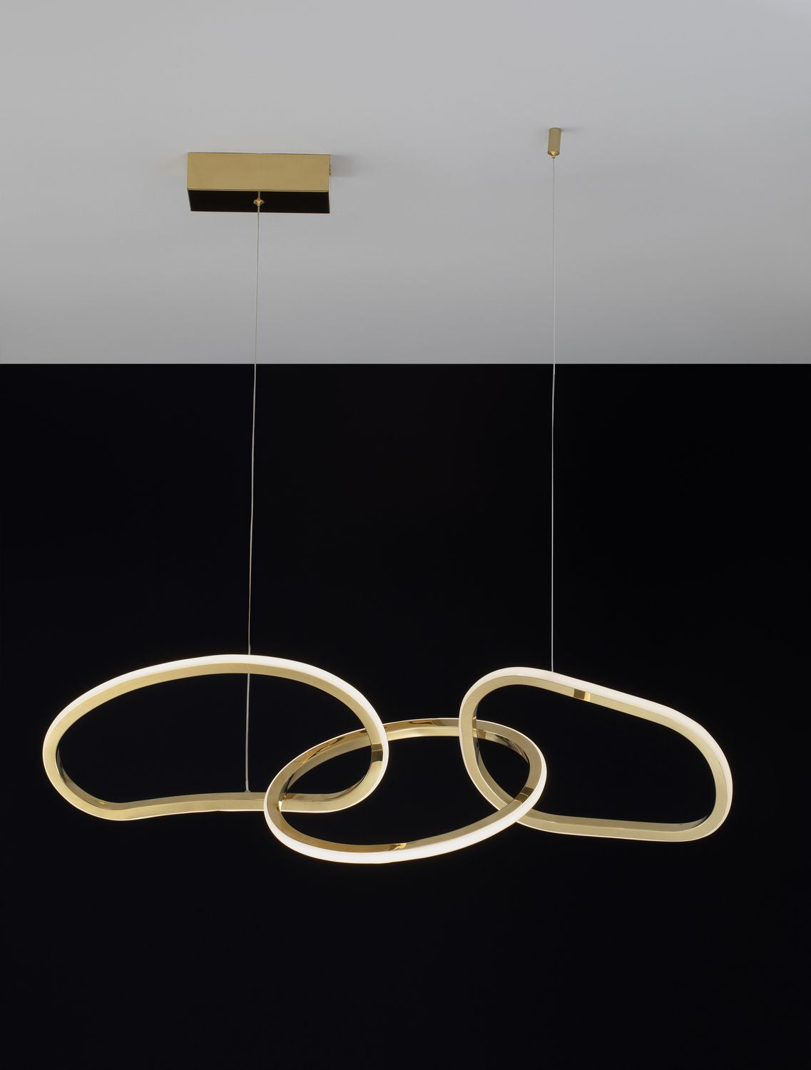 Nova Luce Pendelleuchte Hängeleuchte LED Gold GIRISH Warmweiß dimmbar 41 W Lampe - 5212017433114