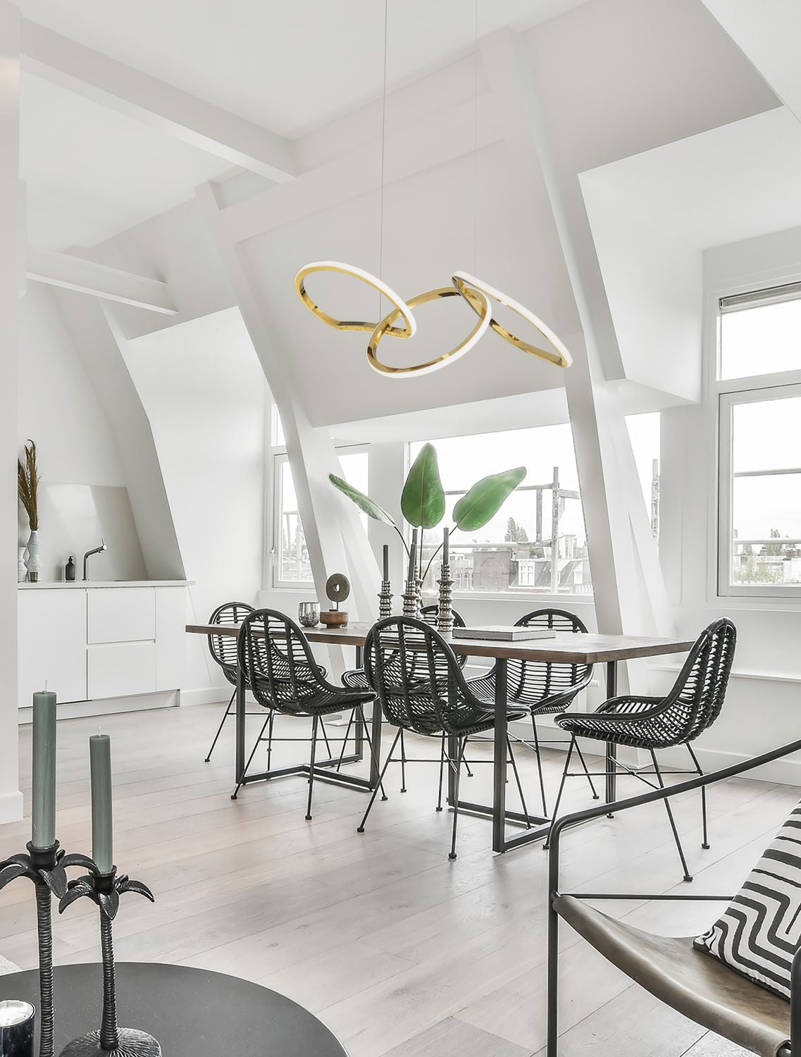Nova Luce Pendelleuchte Hängeleuchte LED Gold GIRISH Warmweiß dimmbar 41 W Lampe - 5212017433114
