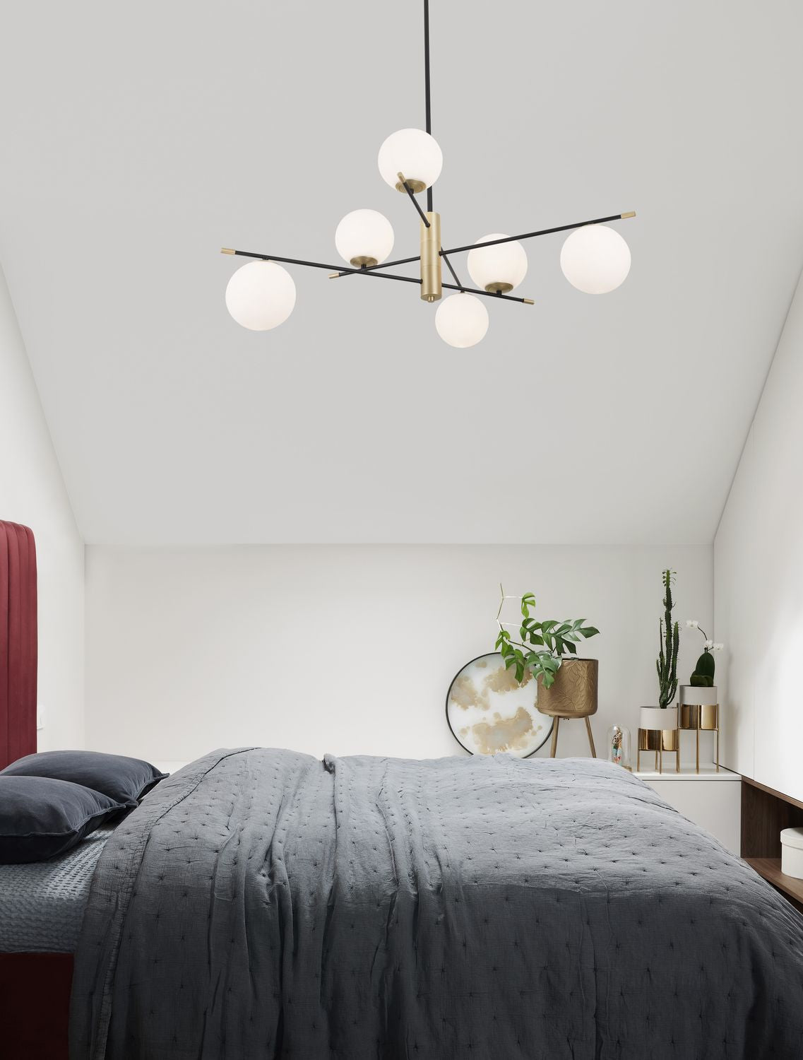 Nova Luce Pendelleuchte Hängeleuchte GIT G9 LED Gold dimmbar 6-flammig 120x100cm - 5212017434135