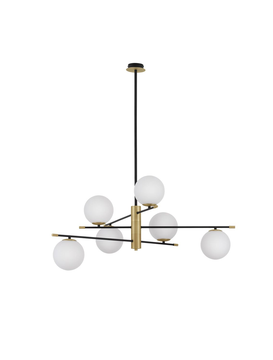 Nova Luce Pendelleuchte Hängeleuchte GIT G9 LED Gold dimmbar 6-flammig 120x100cm - 5212017434135