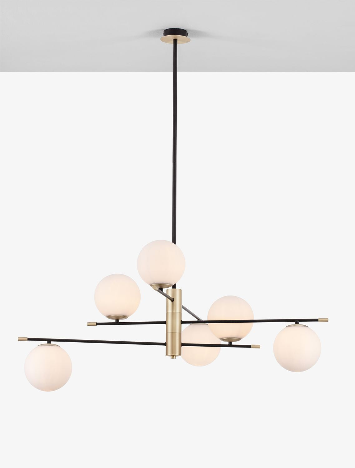 Nova Luce Pendelleuchte Hängeleuchte GIT G9 LED Gold dimmbar 6-flammig 120x100cm - 5212017434135