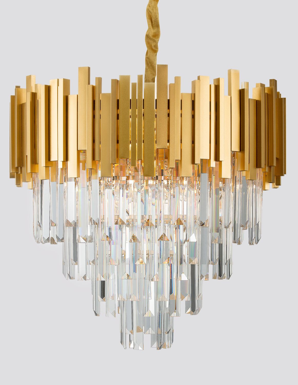 Nova Luce Pendelleuchte Hängeleuchte GRANE Gold Kristall E14 LED SIEHE TEXT/FOTO - 5212017427144