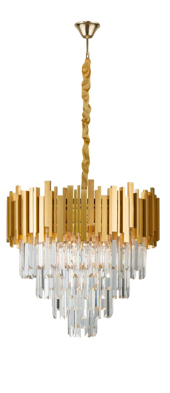 Nova Luce Pendelleuchte Hängeleuchte GRANE Gold Kristall E14 LED SIEHE TEXT/FOTO - 5212017427144