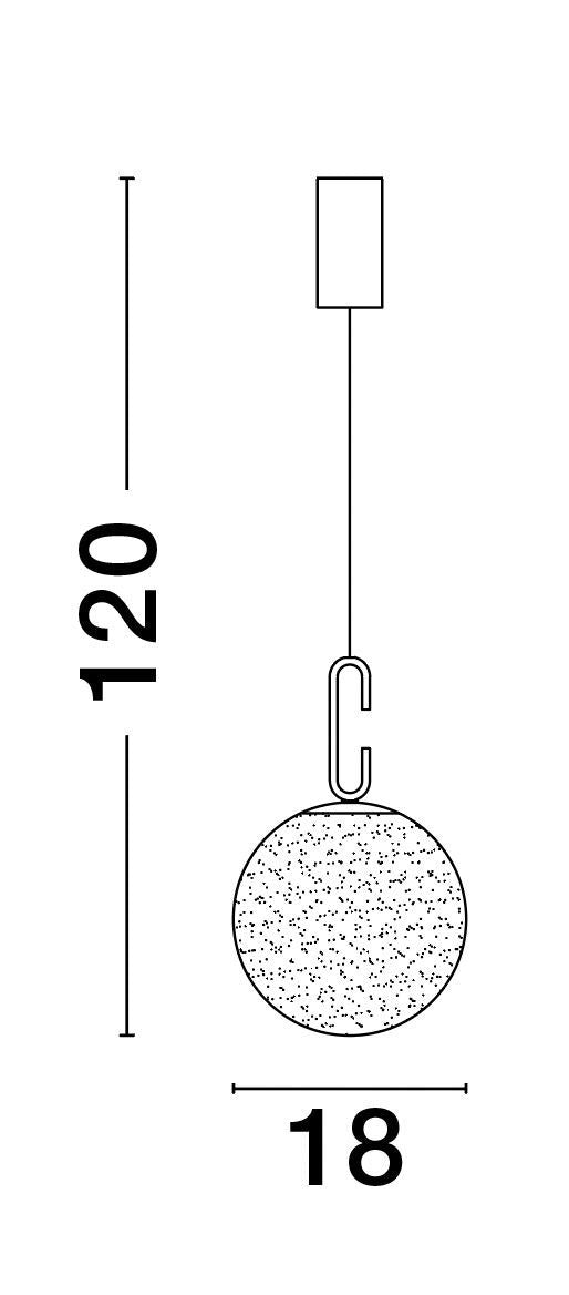 Nova Luce Pendelleuchte Hängeleuchte HOOK LED Gold Glas Warmweiß 10,64 W Ø 18 cm - 5212017434005
