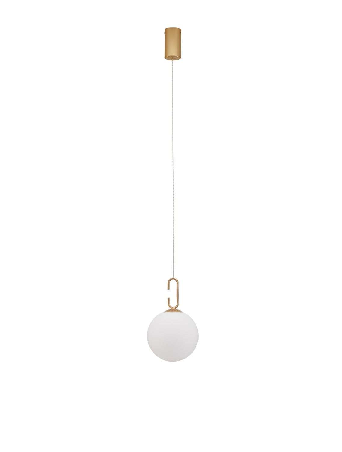 Nova Luce Pendelleuchte Hängeleuchte HOOK LED Gold Glas Warmweiß 10,64 W Ø 18 cm - 5212017434005