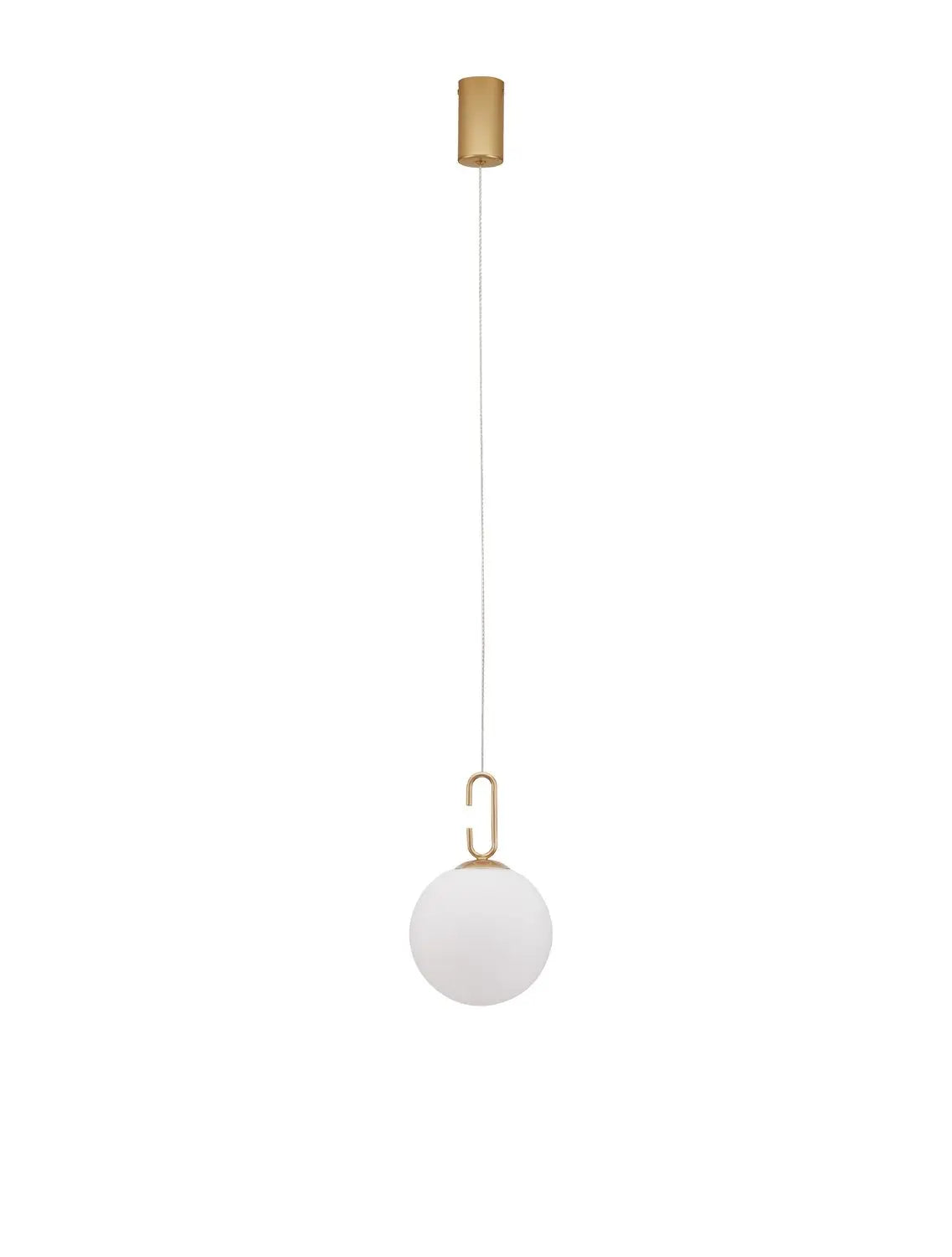 B-Ware Nova Luce Pendelleuchte Hängeleuchte Hook Led Gold Glas Warmweiß 10,64 W ø 18 Cm - 5212017434005