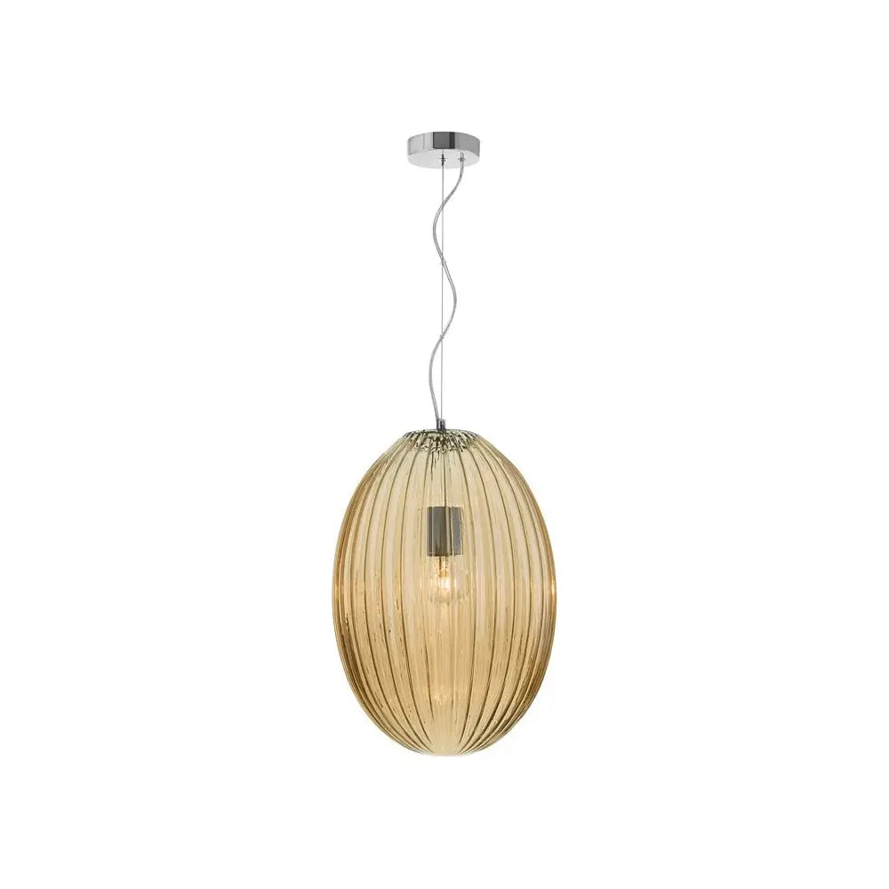 B-Ware Nova Luce Pendelleuchte Hängelampe Jong 30 Glas Bernstein Oval E27 Led Leuchte - 5212017423153