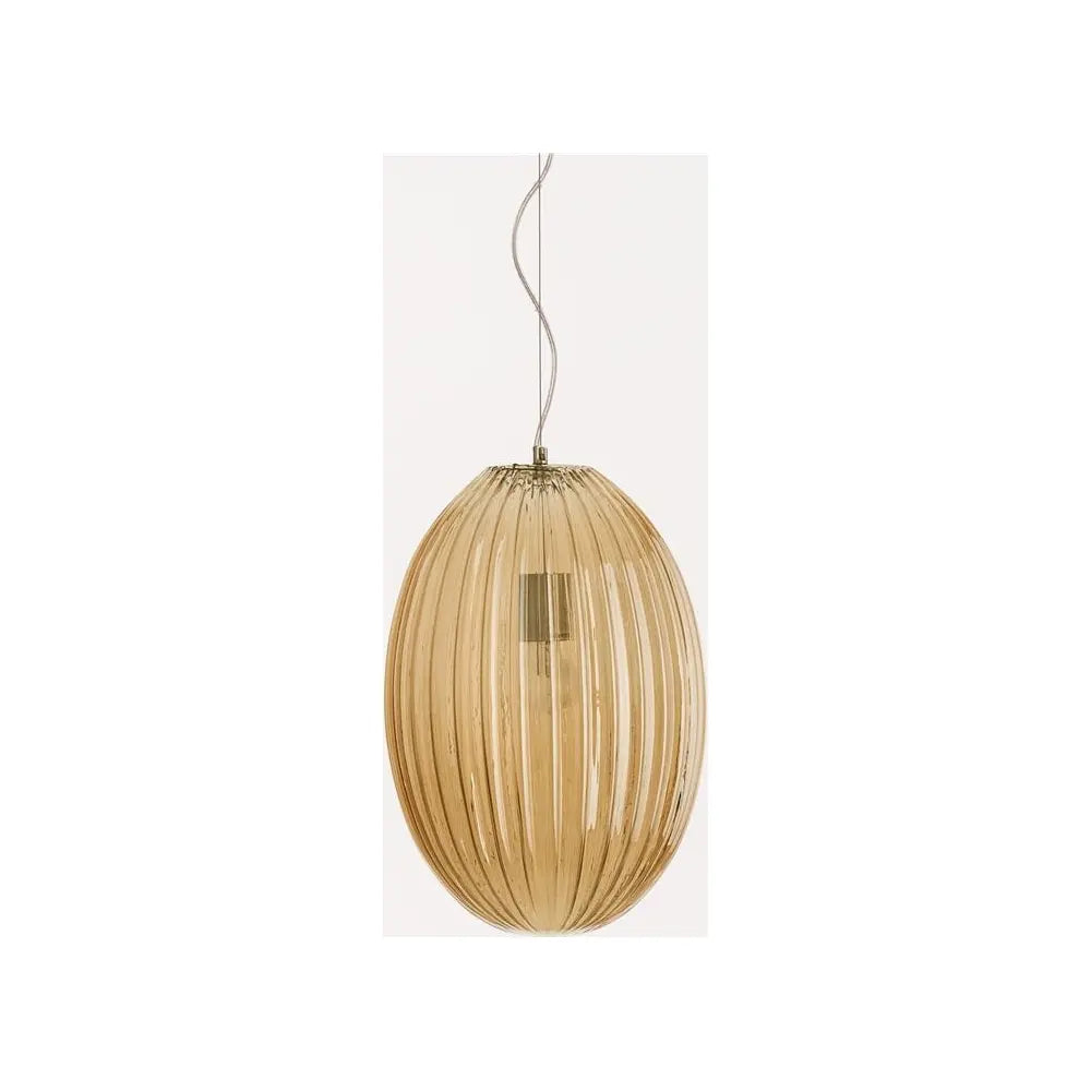 B-Ware Nova Luce Pendelleuchte Hängelampe Jong 30 Glas Bernstein Oval E27 Led Leuchte - 5212017423153