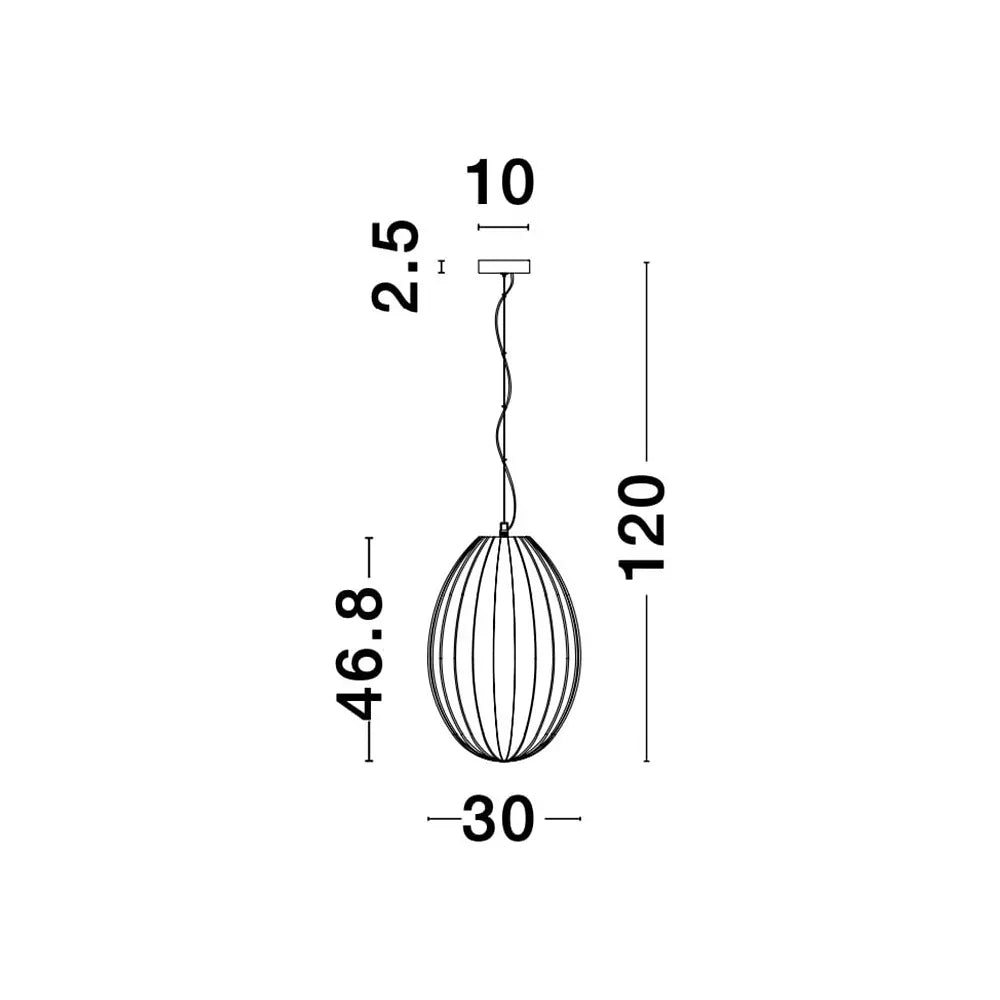 B-Ware Nova Luce Pendelleuchte Hängelampe Jong 30 Glas Bernstein Oval E27 Led Leuchte - 5212017423153