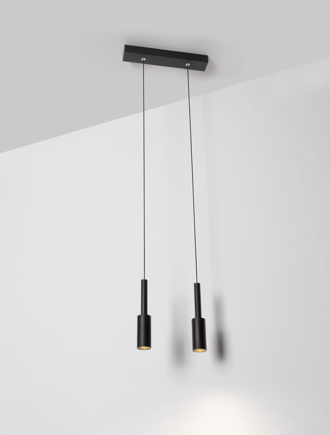 Nova Luce Pendelleuchte Hängeleuchte JOY LED Schwarz Warmweiß 2-flammig Leuchte - 5212017441836