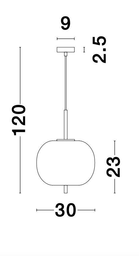 Nova Luce Pendelleuchte Hängeleuchte LATO E27 LED Gold Glas Metall dimmbar 30 cm - 5212017421135