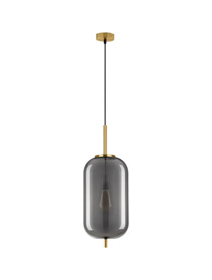 B-Ware Nova Luce Pendelleuchte Hängeleuchte Lato E27 Led Gold Rauchig Dimmbar Glas 22cm