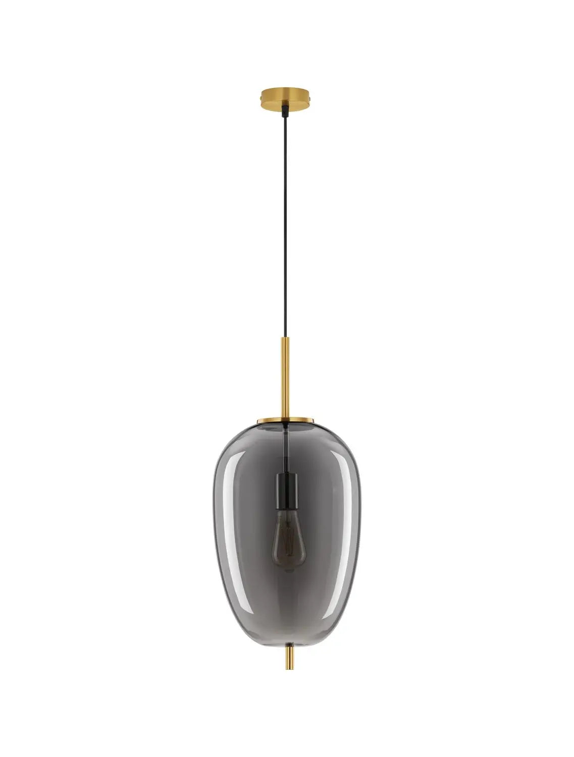 B-Ware Nova Luce Pendelleuchte Hängeleuchte Lato E27 Led Gold Rauchig Dimmbar Glas 27cm - 5212017445513