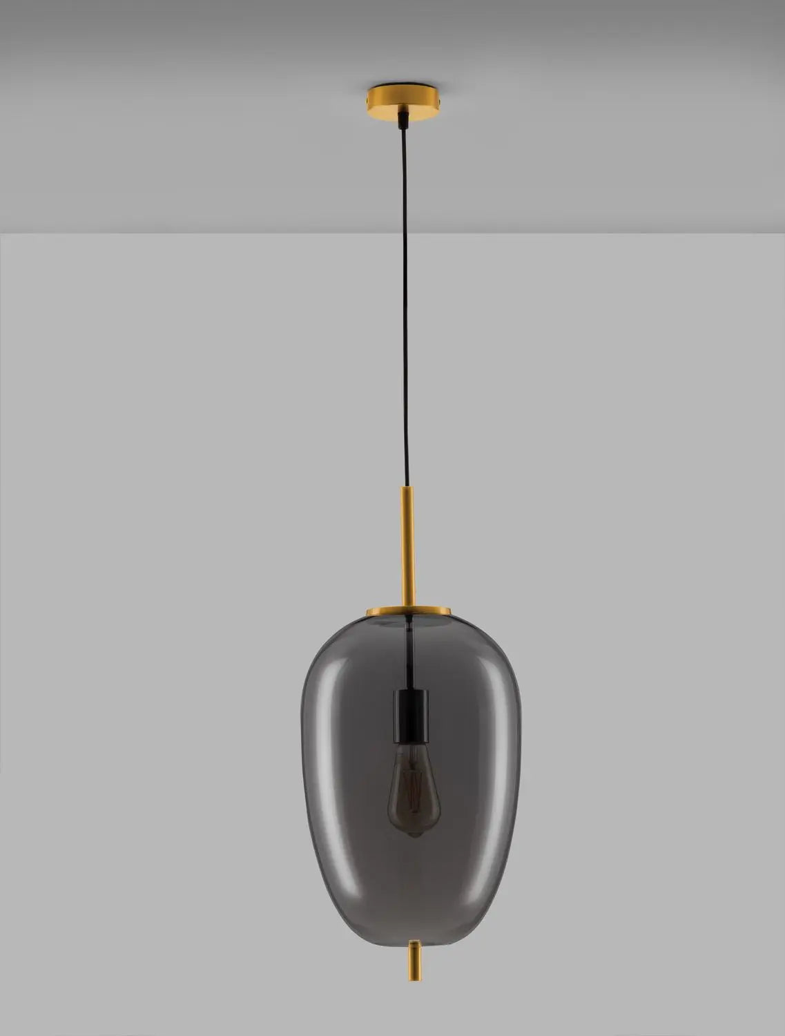 B-Ware Nova Luce Pendelleuchte Hängeleuchte Lato E27 Led Gold Rauchig Dimmbar Glas 27cm - 5212017445513
