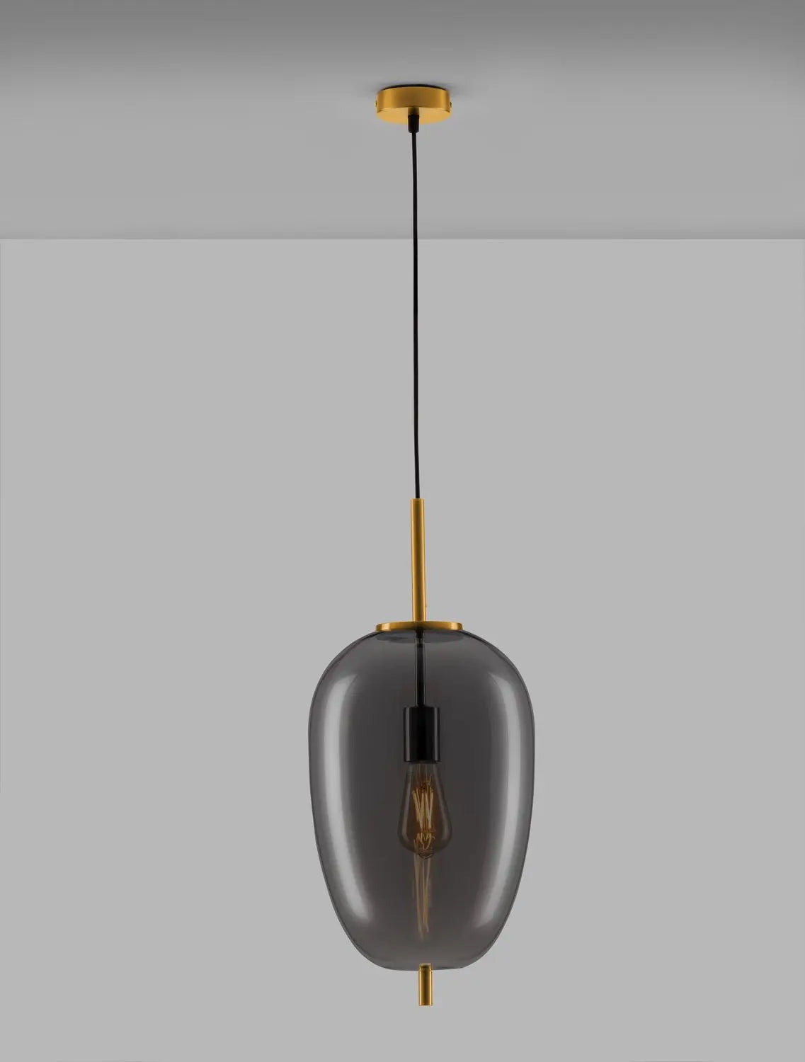 B-Ware Nova Luce Pendelleuchte Hängeleuchte Lato E27 Led Gold Rauchig Dimmbar Glas 27cm - 5212017445513