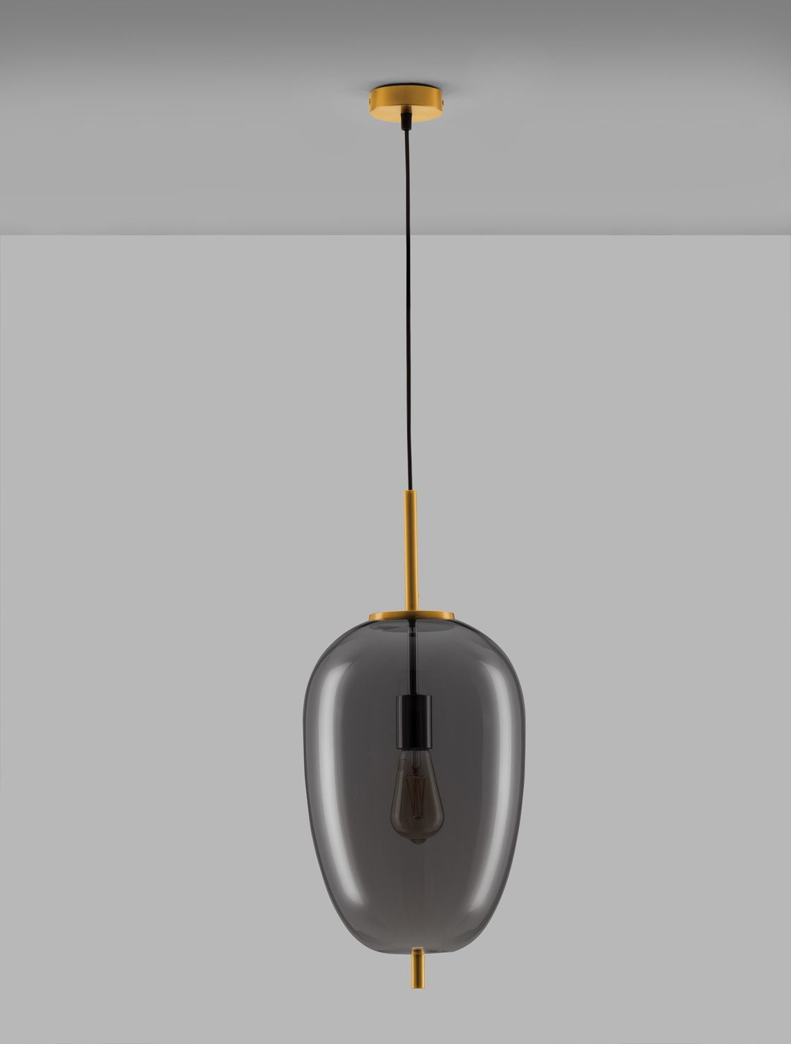 Nova Luce Pendelleuchte Hängeleuchte LATO E27 LED Gold Rauchig Dimmbar Glas 27cm - 5212017445513