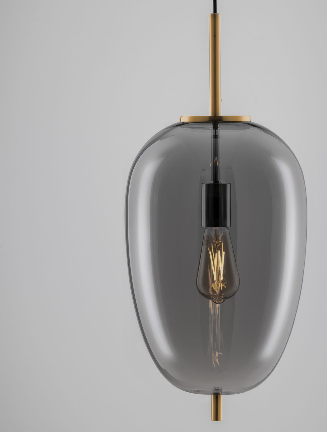 Nova Luce Pendelleuchte Hängeleuchte LATO E27 LED Gold Rauchig Dimmbar Glas 27cm - 5212017445513