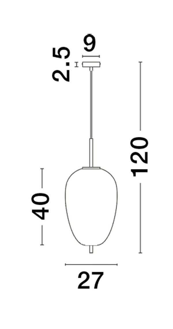 Nova Luce Pendelleuchte Hängeleuchte LATO E27 LED Gold Rauchig Dimmbar Glas 27cm - 5212017445513