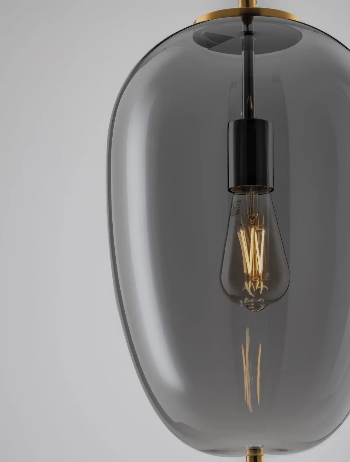 B-Ware Nova Luce Pendelleuchte Hängeleuchte Lato E27 Led Gold Rauchig Dimmbar Glas 27cm - 5212017445513