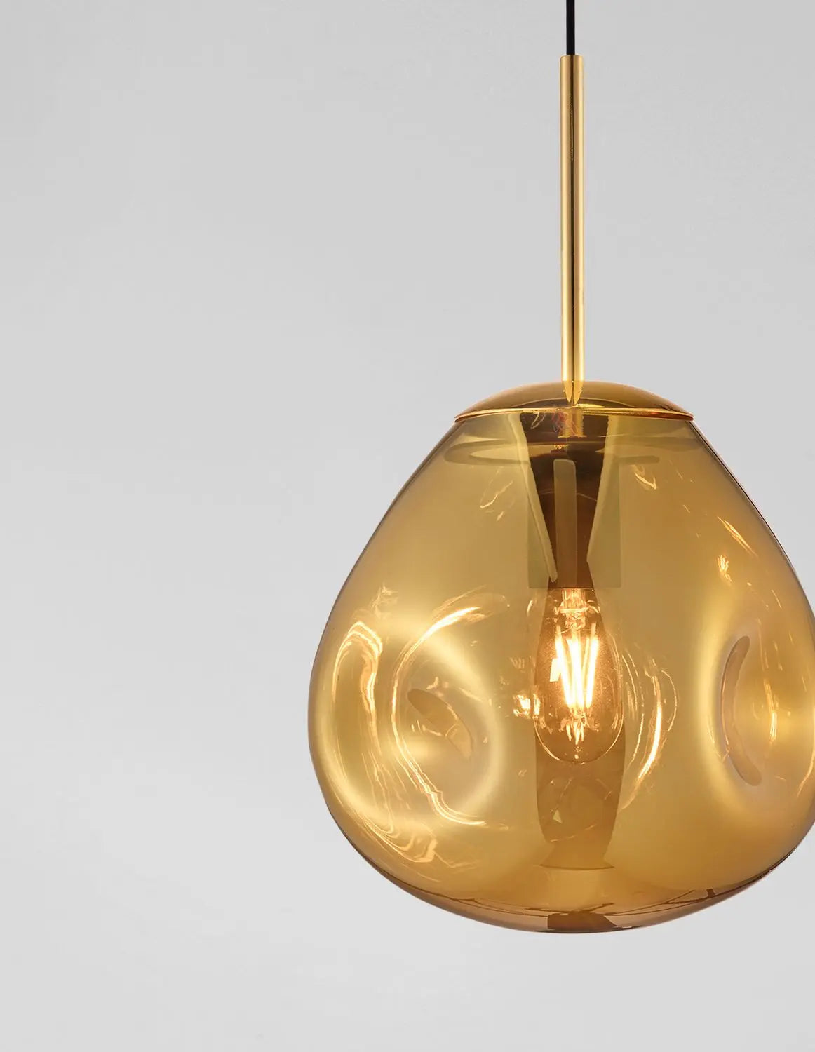 B-Ware Nova Luce Pendelleuchte Hängeleuchte Lava E27 Led Gold Dimmbar 120x25 Cm Lampe - 5212017423320