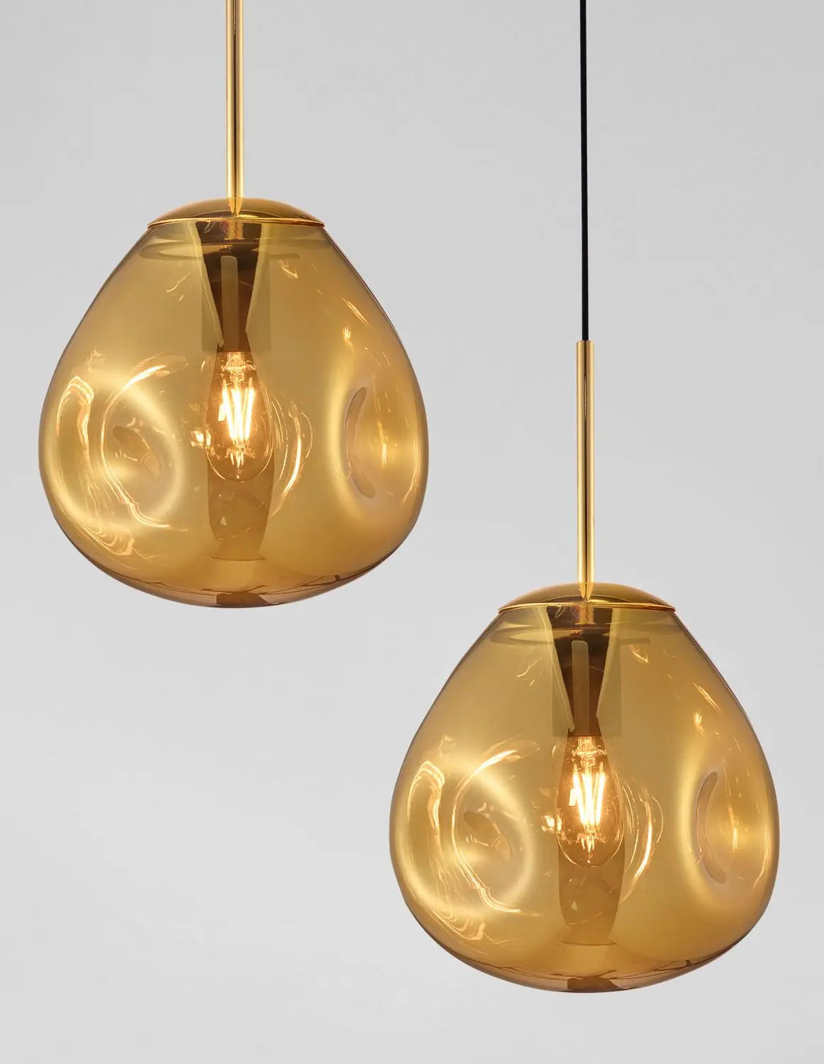 B-Ware Nova Luce Pendelleuchte Hängeleuchte Lava E27 Led Gold Dimmbar 120x25 Cm Lampe - 5212017423320