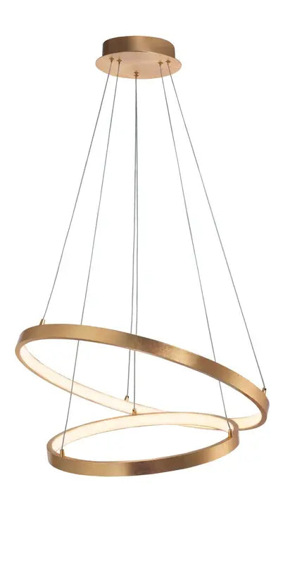 B-Ware Nova Luce Pendelleuchte Hängeleuchte Leon Led Blattgold Warmweiß ø 60 Cm 67 W - 5212017411280