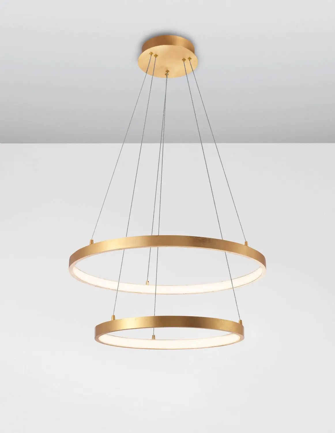 B-Ware Nova Luce Pendelleuchte Hängeleuchte Leon Led Blattgold Warmweiß ø 60 Cm 67 W - 5212017411280