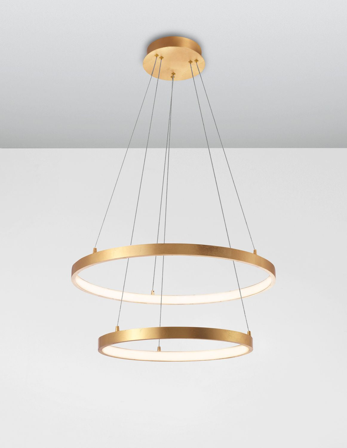 Nova Luce Pendelleuchte Hängeleuchte Leon LED Blattgold Ø 60 cm SIEHE TEXT/FOTO - 5212017411280