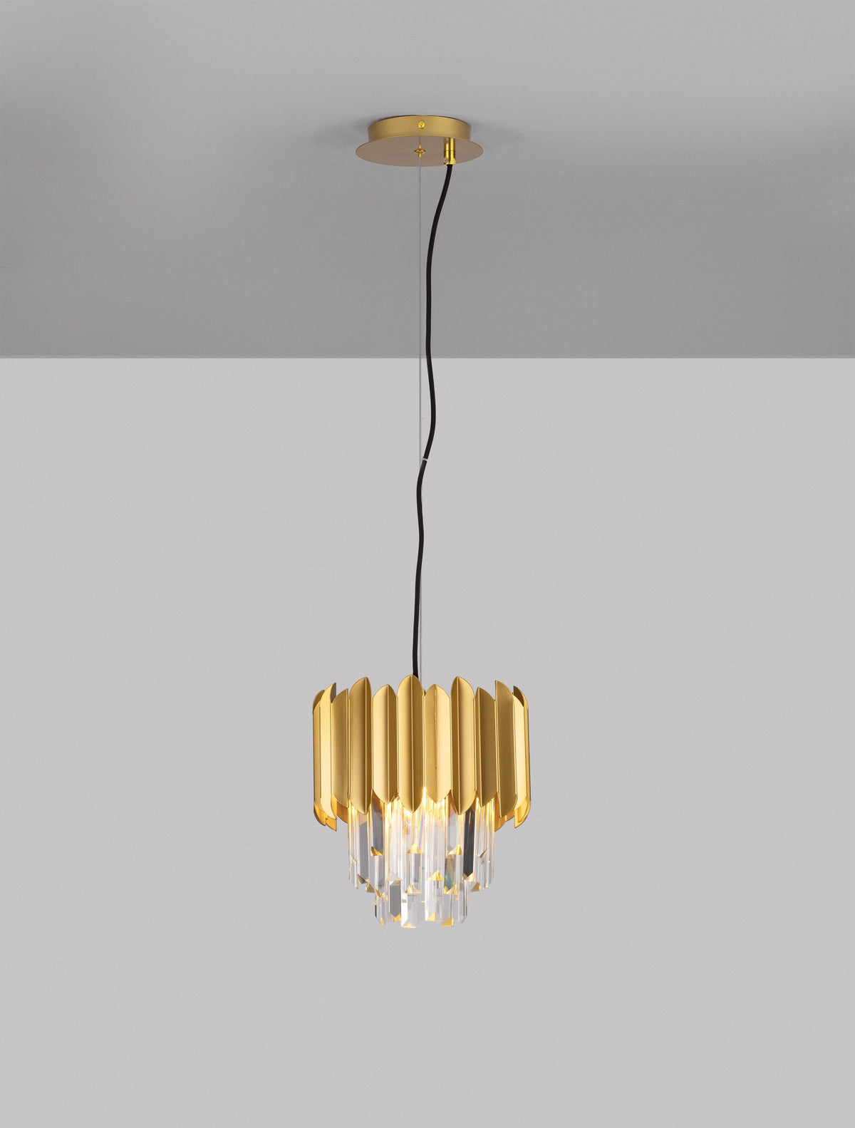 Nova Luce Pendelleuchte Hängeleuchte Magnolia Gold E14 LED dimmbar Lampe Ø 25 cm - 5212017434920