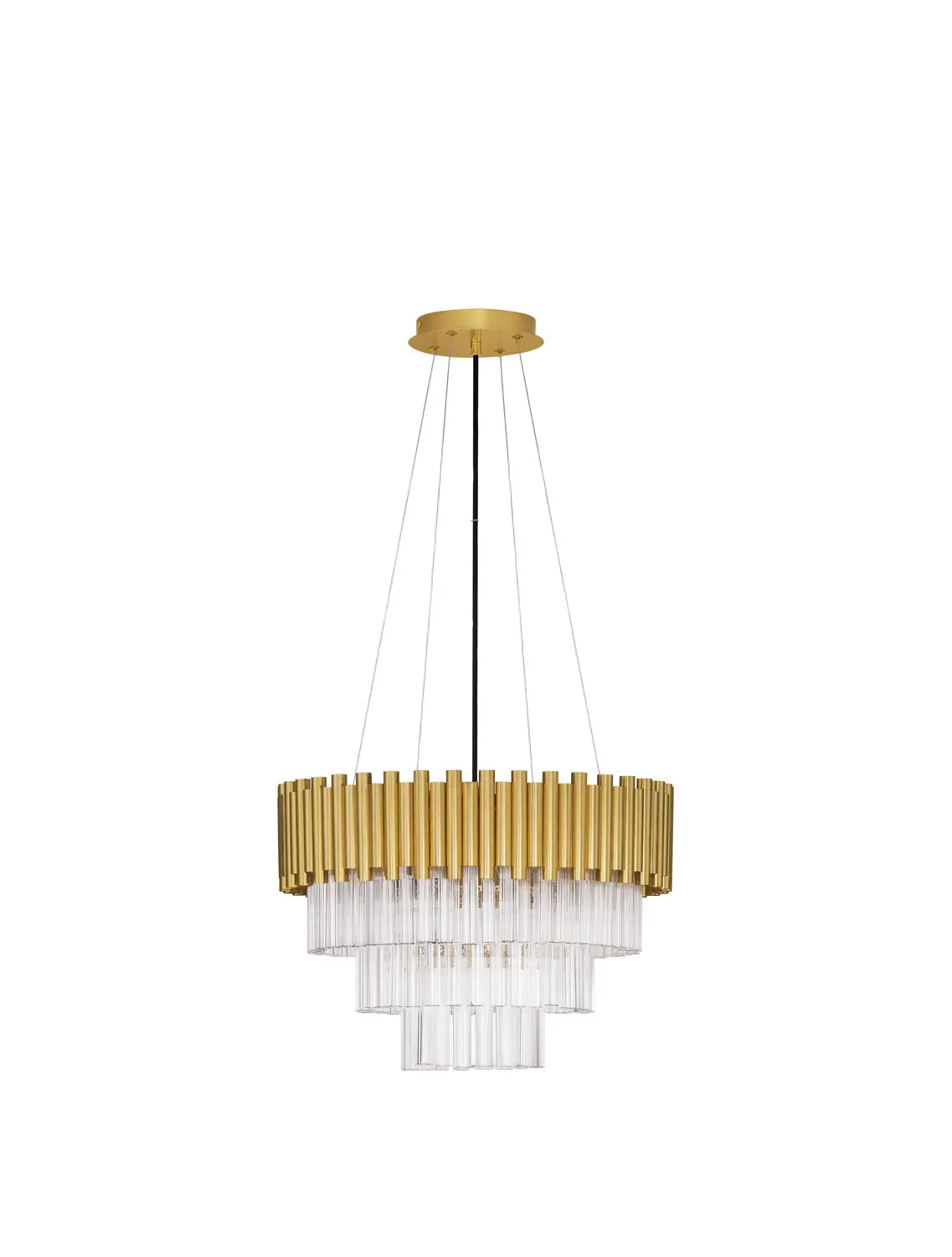 B-Ware Nova Luce Pendelleuchte Hängeleuchte Magnolia Gold Kronleuchter Dimmbar E14 Led - 5212017435026