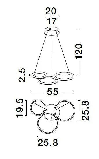 B-Ware Nova Luce Pendelleuchte Hängeleuchte Led Magnus Schwarz Dimmbar Lampe Siehe Text - 5212017433169