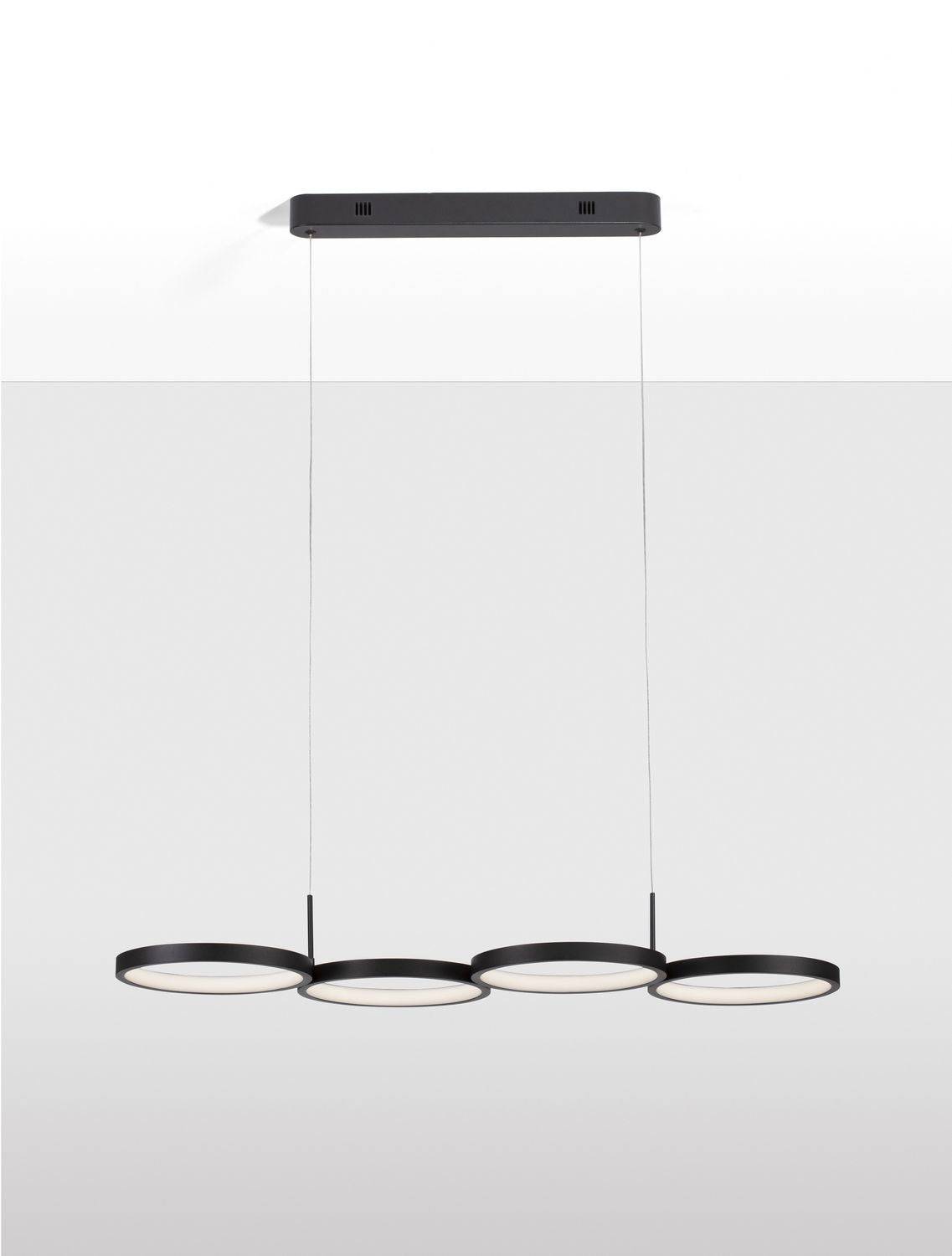 Nova Luce Pendelleuchte Hängelampe MAGNUS LED Schwarz Warmweiß dimmbar 84 cm 283 - 5212017433183
