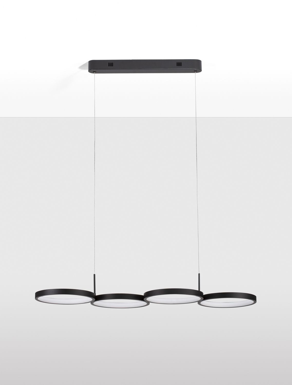 Nova Luce Pendelleuchte Hängelampe MAGNUS LED Schwarz Warmweiß dimmbar 84 cm 283 - 5212017433183