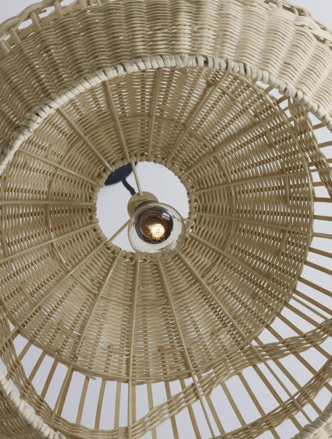 B-Ware Nova Luce Pendelleuchte Hängeleuchte Marlo Rattan Led Beige 205x48cm Siehe Text - 5212017438812