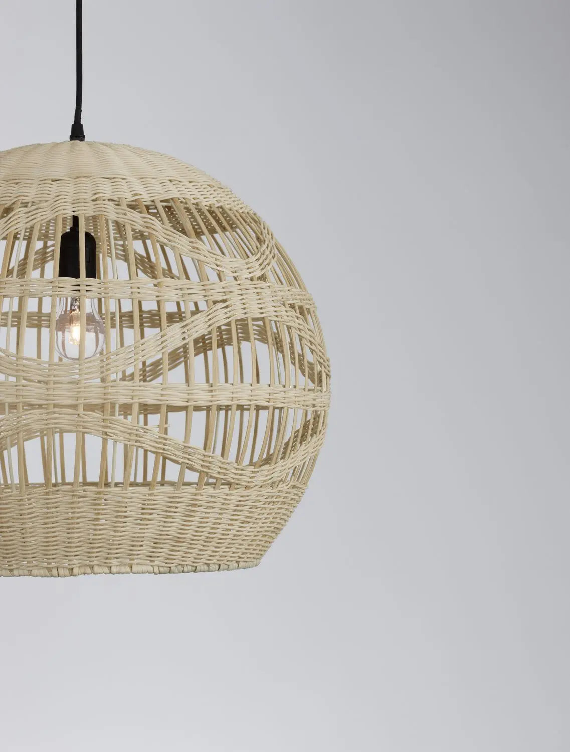 B-Ware Nova Luce Pendelleuchte Hängeleuchte Marlo Rattan Led Beige 205x48cm Siehe Text - 5212017438812