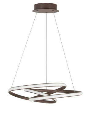 B-Ware Nova Luce Pendelleuchte Hängeleuchte Menton Led Kaffeebraun Warmweiß Dimmbar