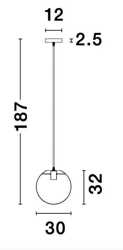 B-Ware Nova Luce Pendelleuchte Hängeleuchte Mirale E27 Led Schwarz Glas Metall Dimmbar - 5212017420800