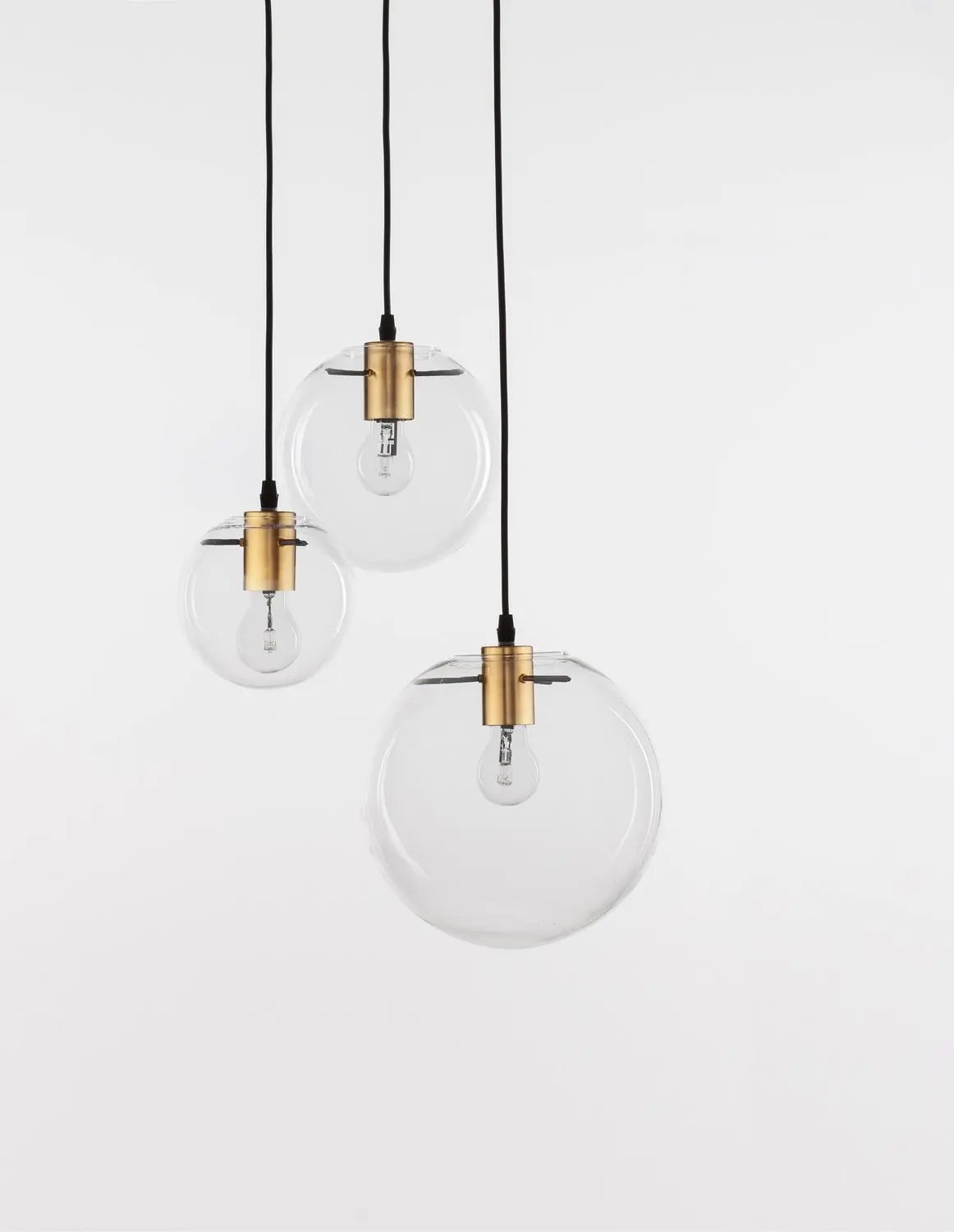 B-Ware Nova Luce Pendelleuchte Hängeleuchte Mirale E27 Led Schwarz Glas Metall 3 Flg - 5212017420817