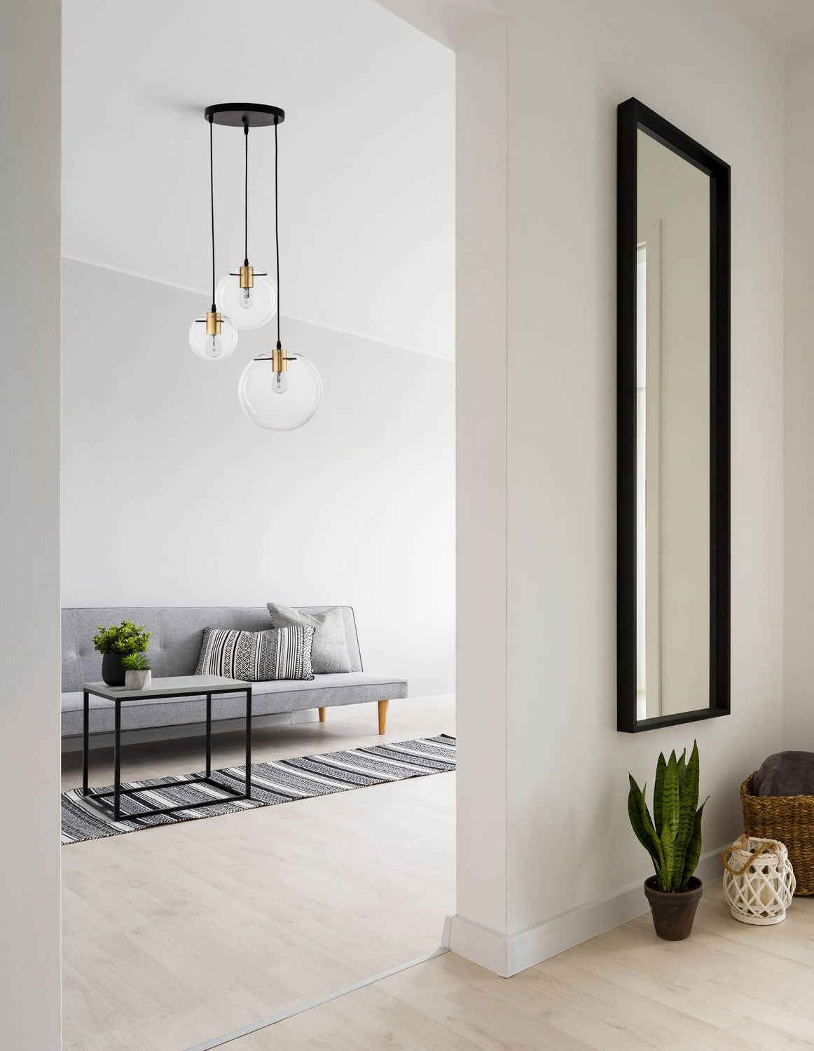 Nova Luce Pendelleuchte Hängeleuchte MIRALE E27 LED Schwarz Glas Metall 3-flg - 5212017420817