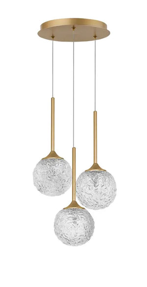B-Ware Nova Luce Pendelleuchte Hängeleuchte Mirano Gold G9 Led Dimmbar 3 Flammig Lampe