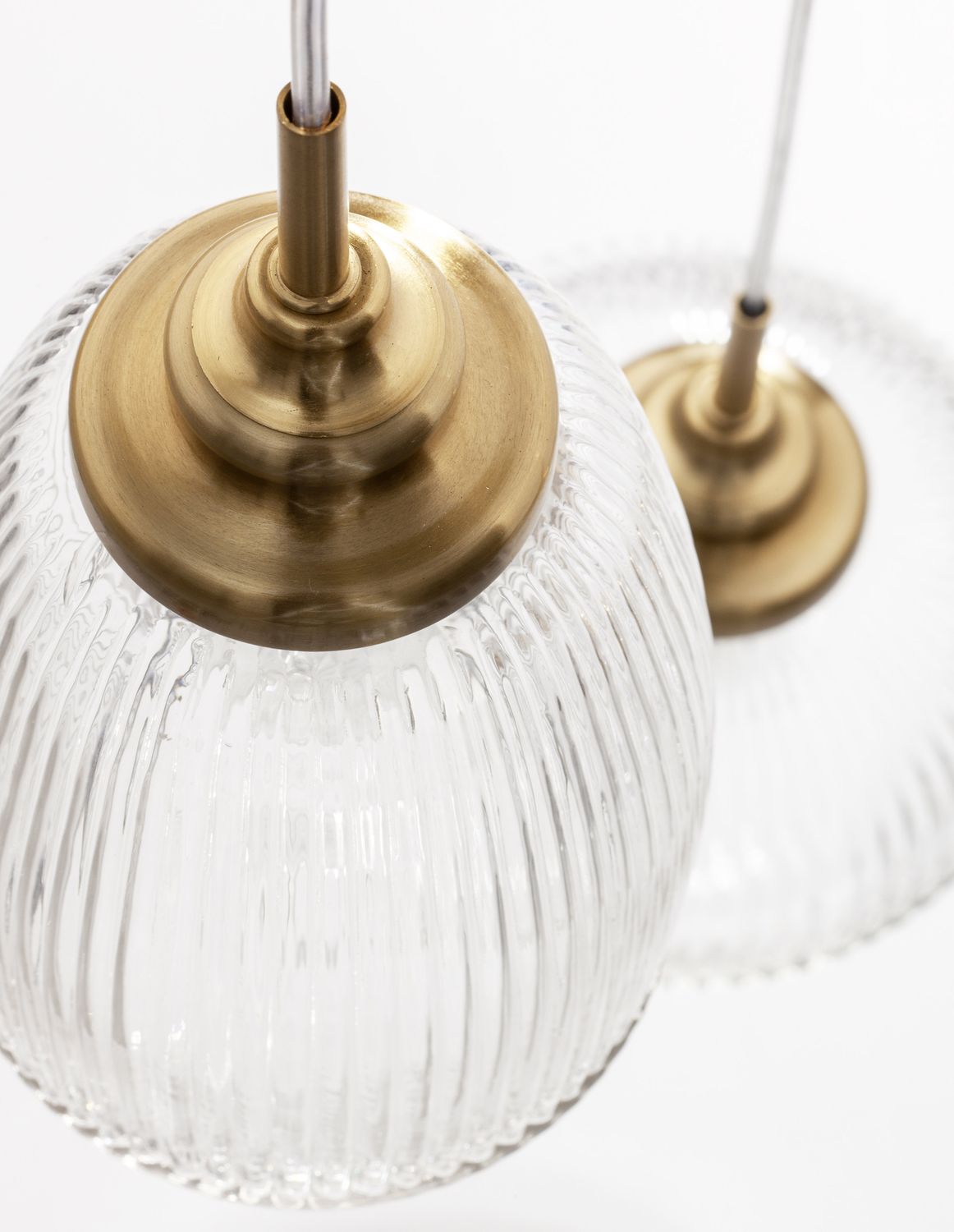 Nova Luce Pendelleuchte Hängeleuchte Mond Gold E14 LED 3fach dimmbar Glas Metall - 5212017419378