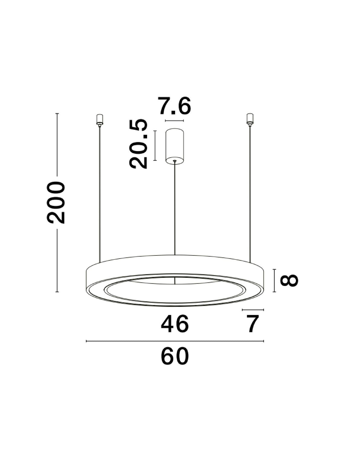 Nova Luce Pendelleuchte Hängelampe MORBIDO LED Messing Dimmer CCT Tuya App 60cm - 5212017438652