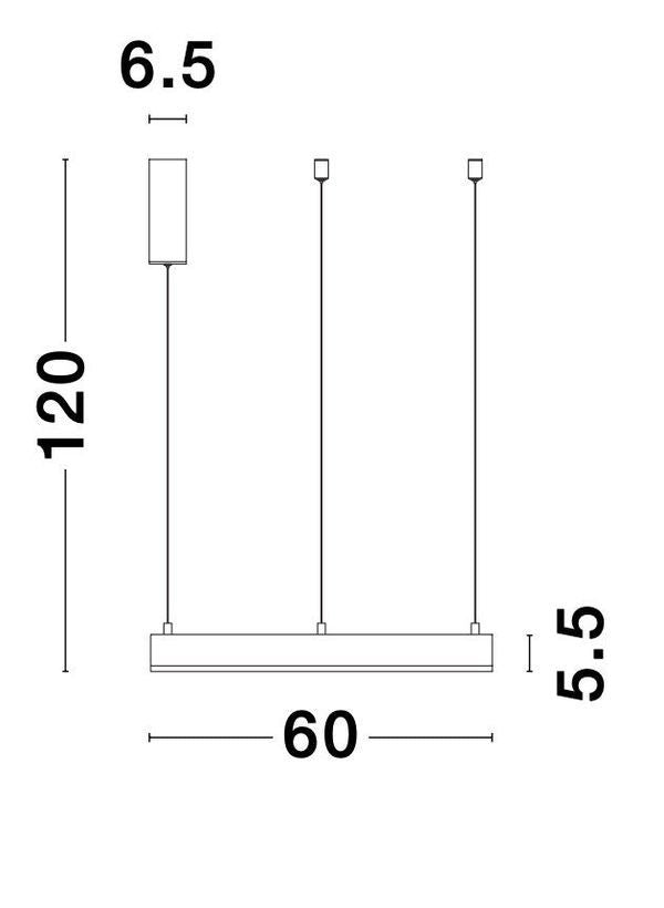 Nova Luce Pendelleuchte Hängeleuchte LED Messing Warmweiß dimmbar MOTIF 60cm 40W - 5212017421920