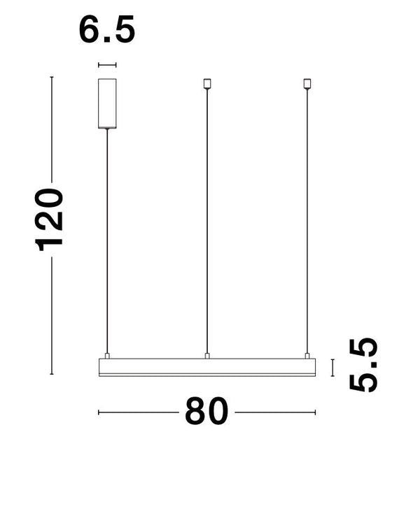 Nova Luce Pendelleuchte Hängeleuchte MOTIF LED Warmweiß Messing dimmbar 200x80cm - 5212017421951
